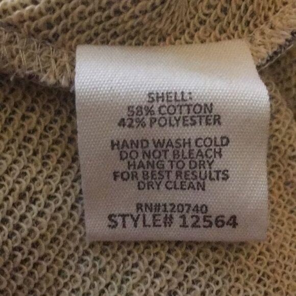 Hem & Thread Womens Zippered Lightweight Jacket S Brown Cotton/Poly Blend - Picture 4 of 4